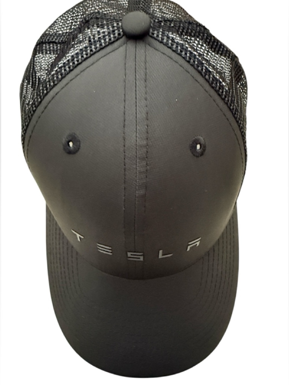 Tesla "Find Me In Deep Space" Trucker Hat Black Mesh Snapback Cap